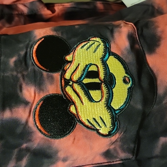 NWT: Disney Mickey Mouse Halloween Tie-Dye Woven Unisex Adult Shirt - Picture 2 of 14